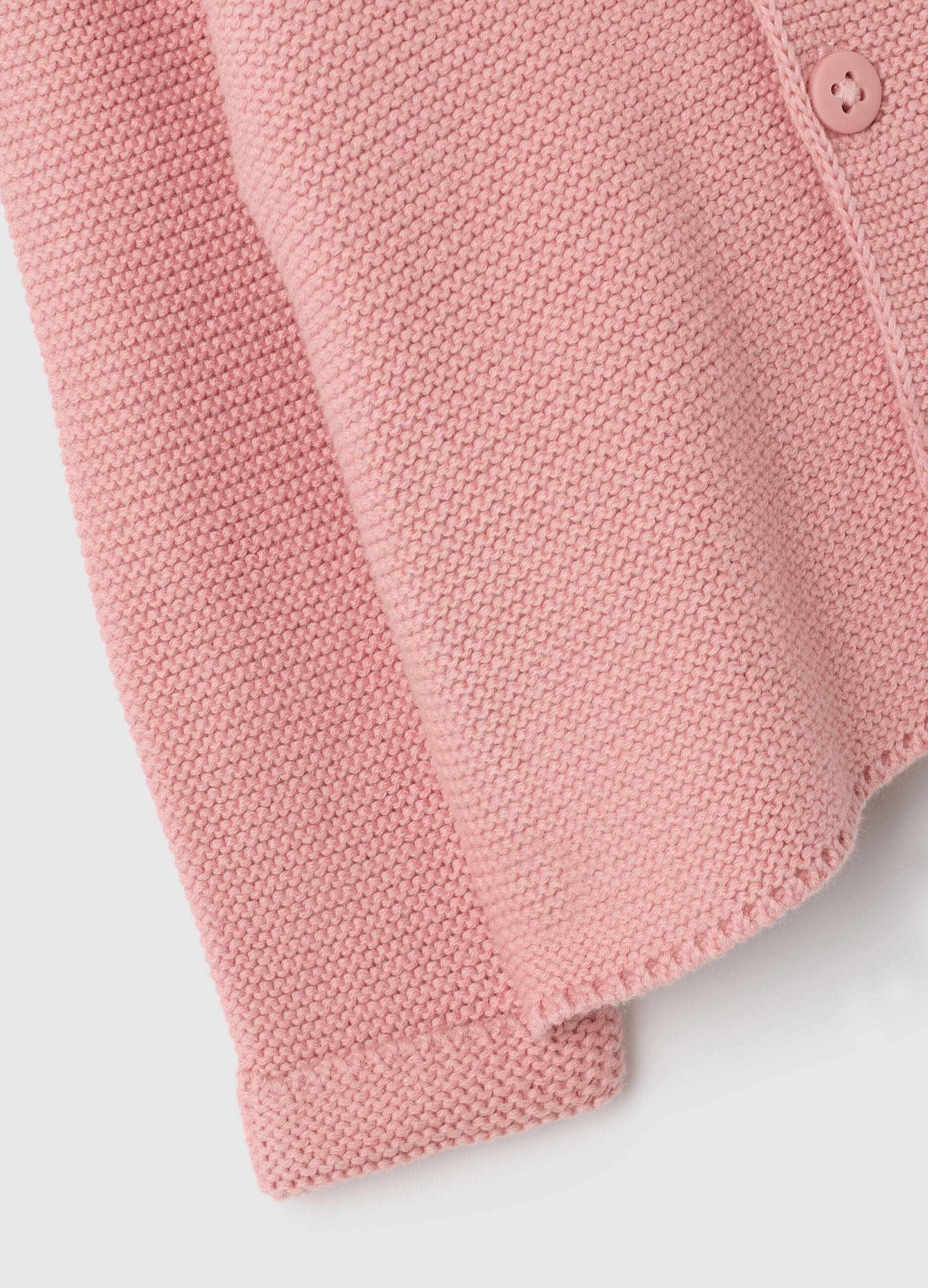 Baby pink cotton cardigan regular fit