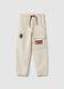 Children's beige cotton-blend joggers regular fit with SpiderMan logo_0