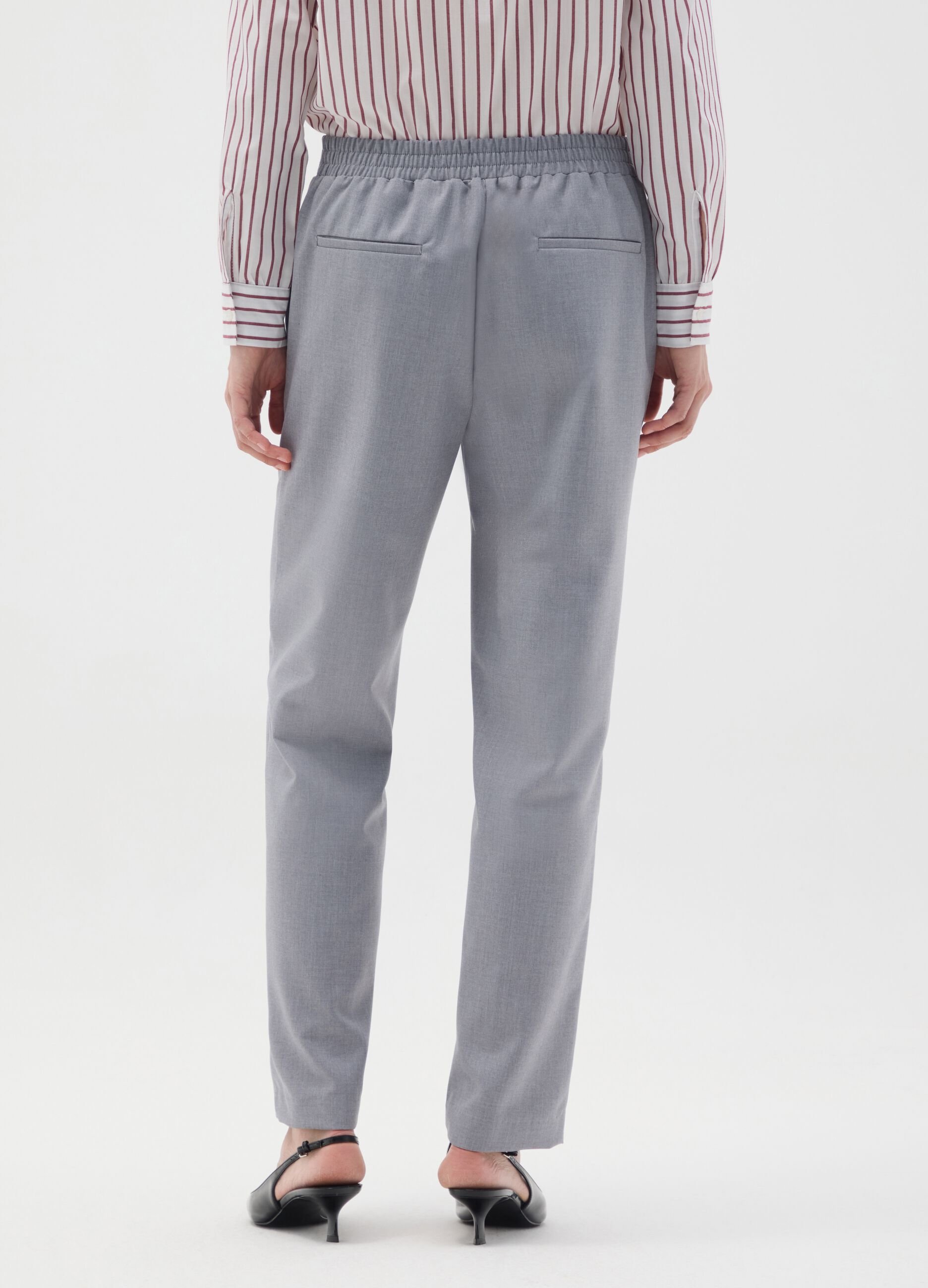 Slim Fit Grey Blend Trousers