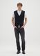 Slim fit pure black cotton jeans_0
