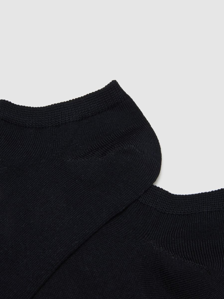 Set of three-pack short black elastic cotton socks_1