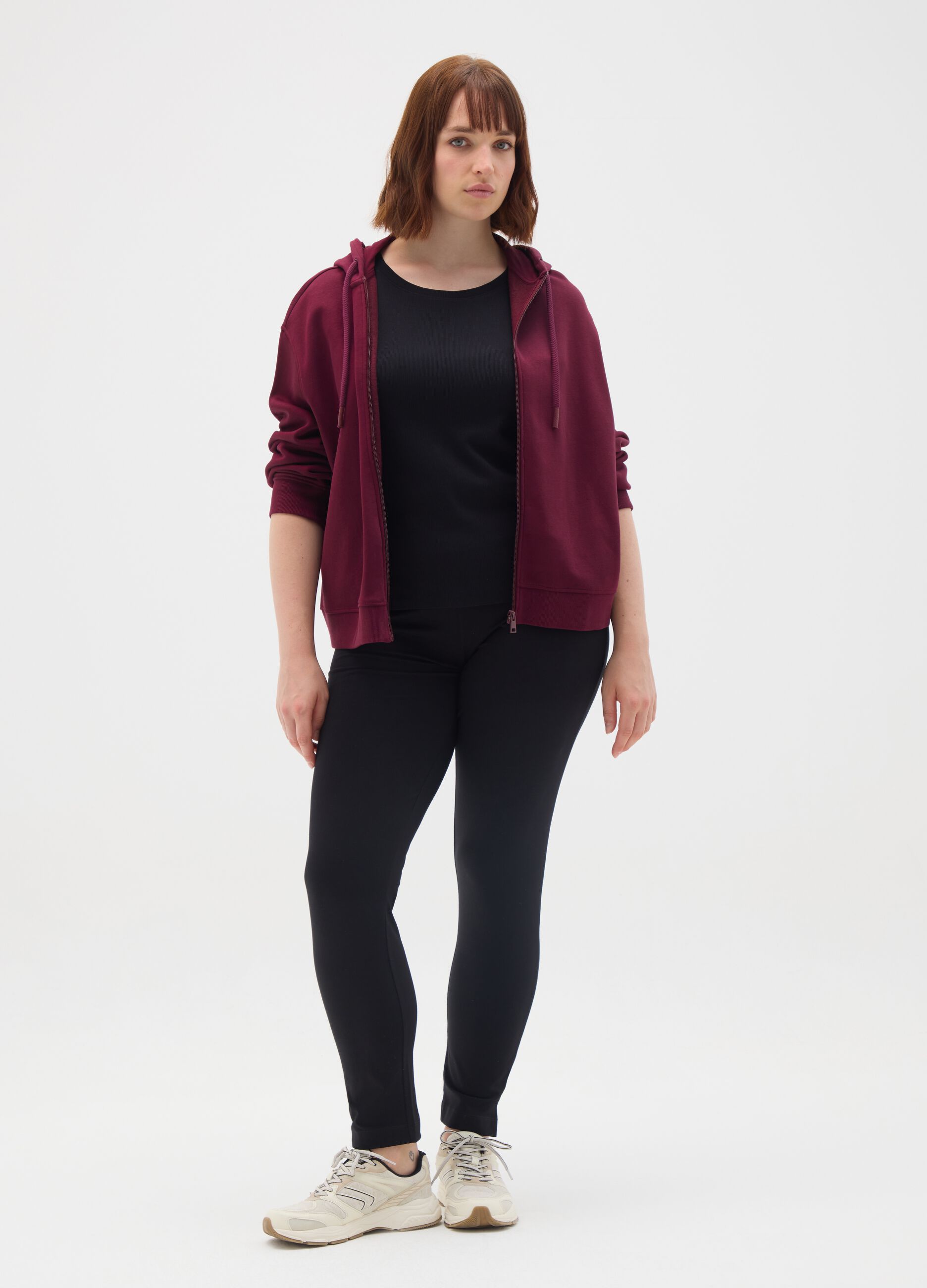 Skinny black stretch cotton leggings