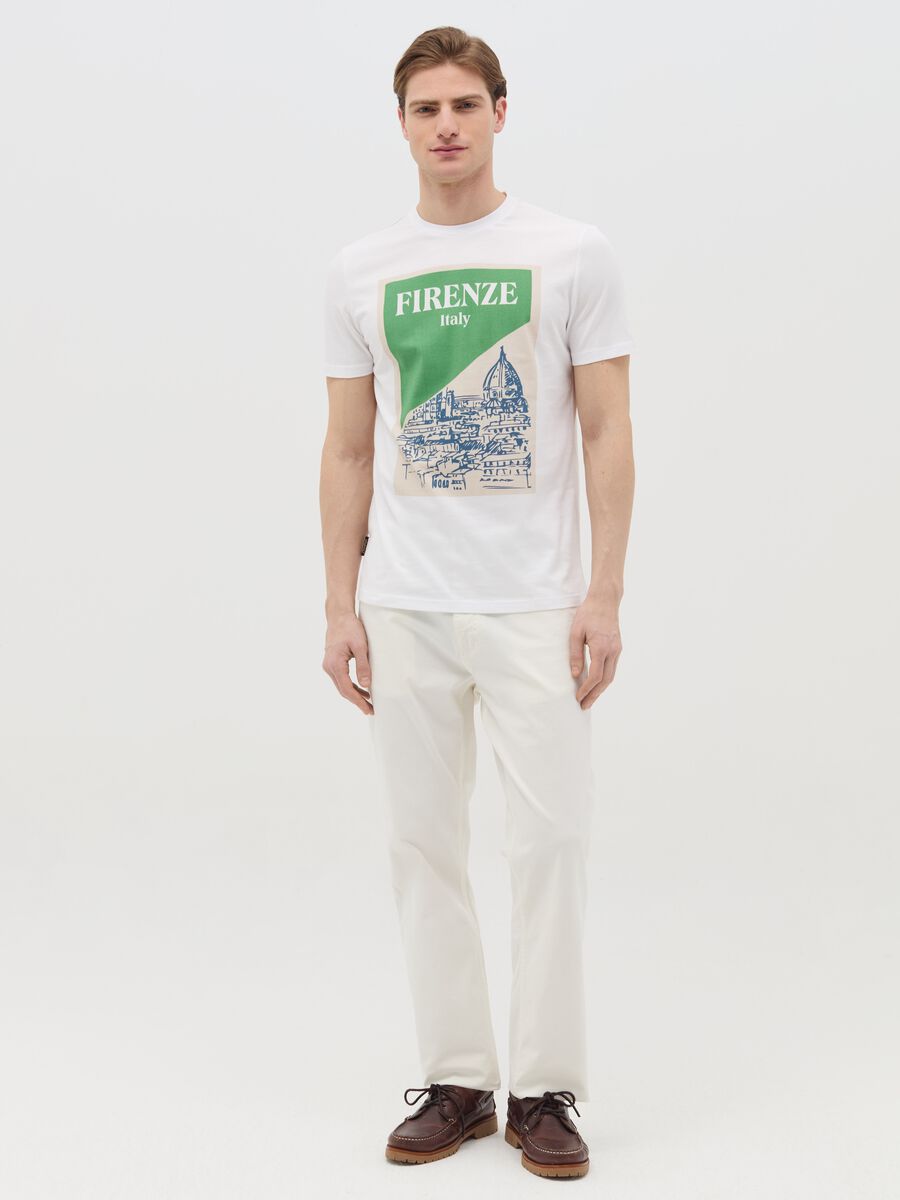 Cotton T-shirt with "Firenze Italy" print_1
