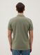 Short-sleeved green polo shirt in pure cotton_2