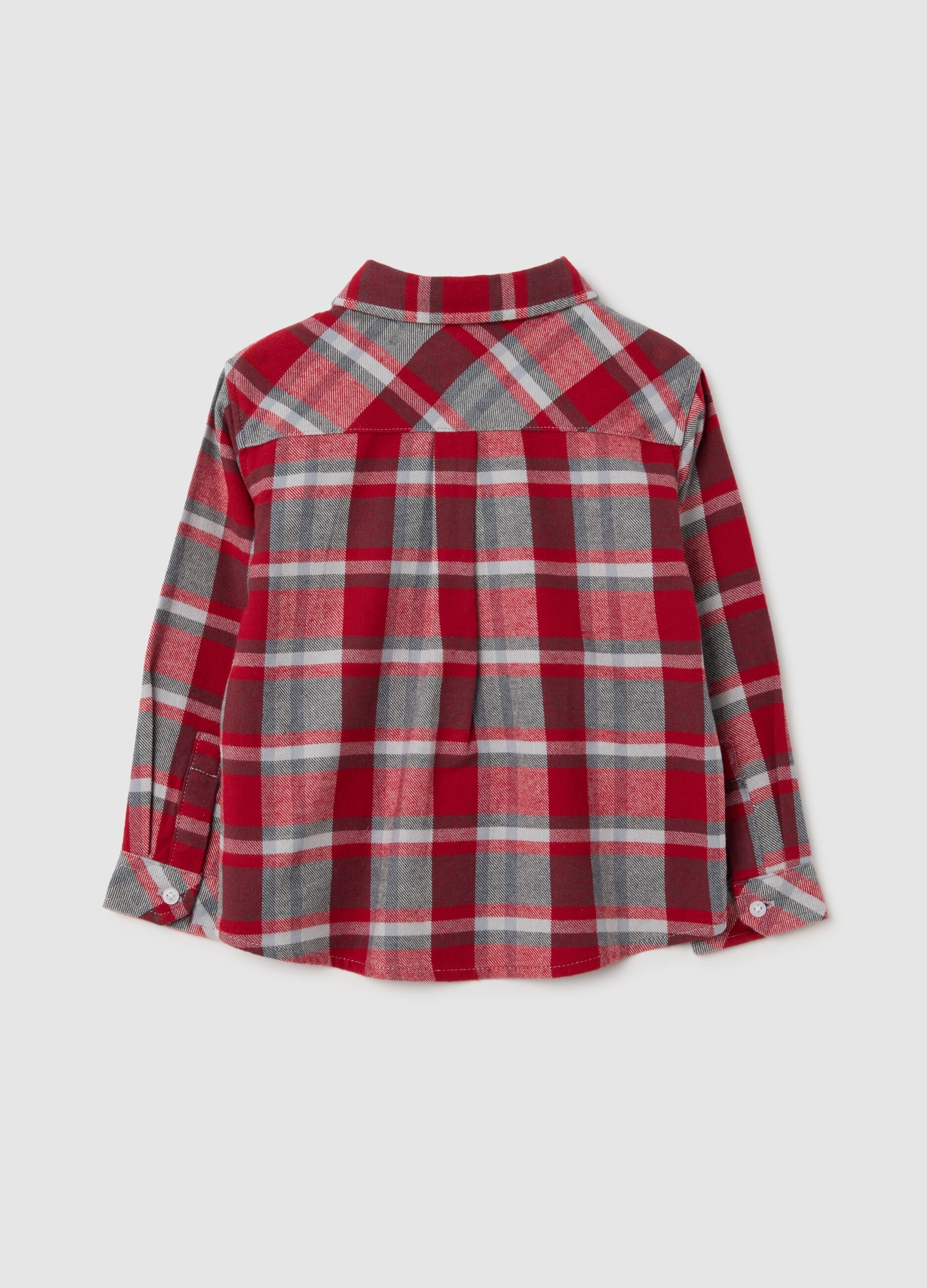 Regular fit multicolour pure cotton children's shirt