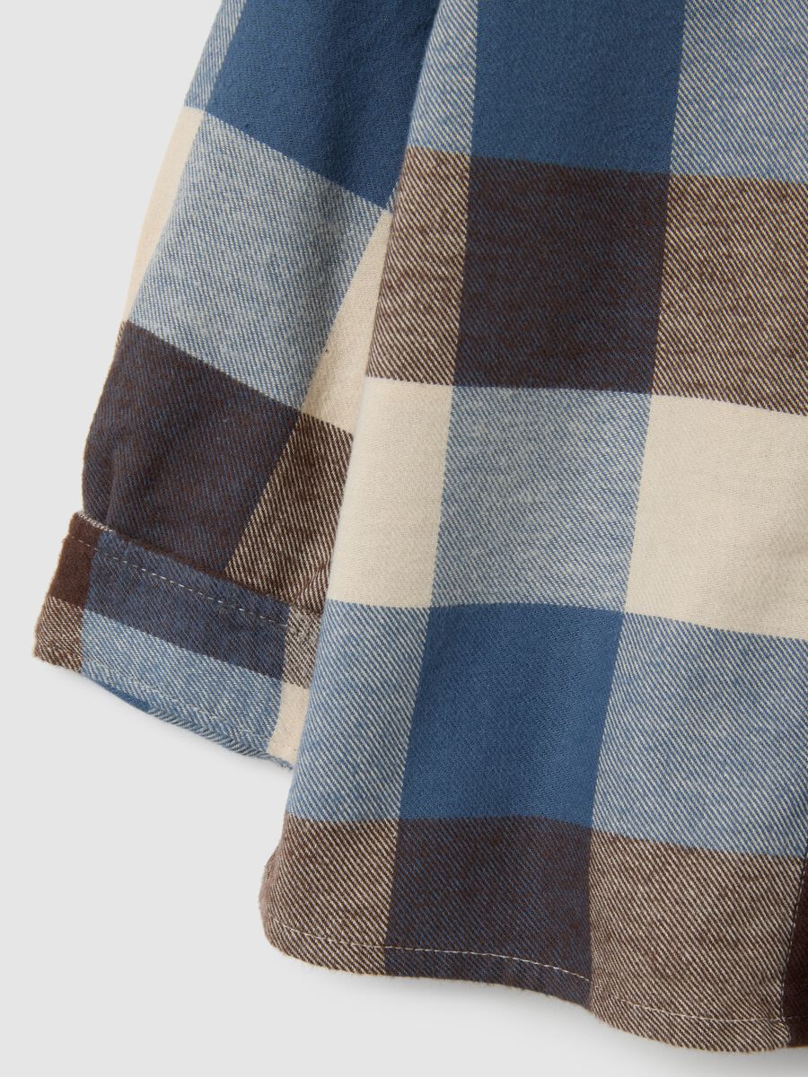 Camicia in flanella da bimbo in puro cotone multicolor regular fit_3