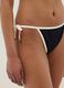 Black and white bikini bottoms in stretch fabric with side ties_3