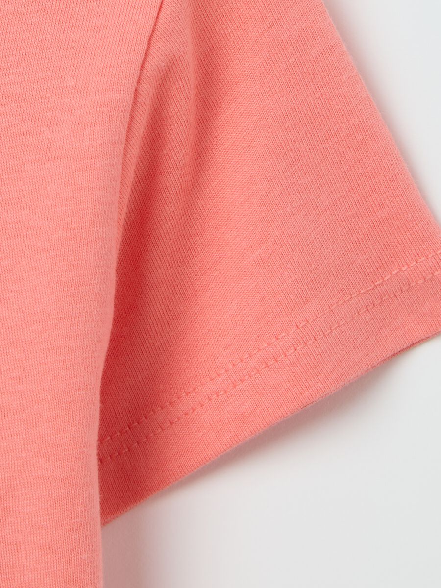 Girls’ pink regular-fit outfit in 100% cotton with print_2