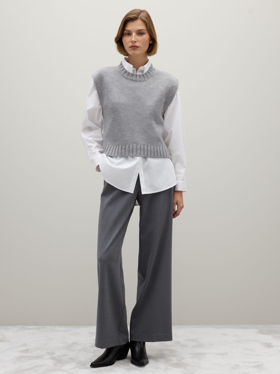 Gilet grigio oversize_1