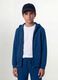 Blue boys&rsquo; organic cotton hoodie, regular fit_0