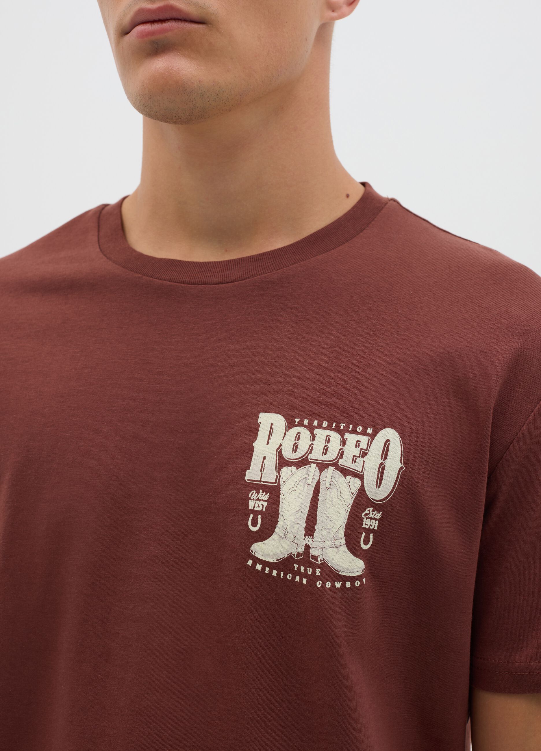 Brown Ovs Cotton Short Sleeve T-shirt
