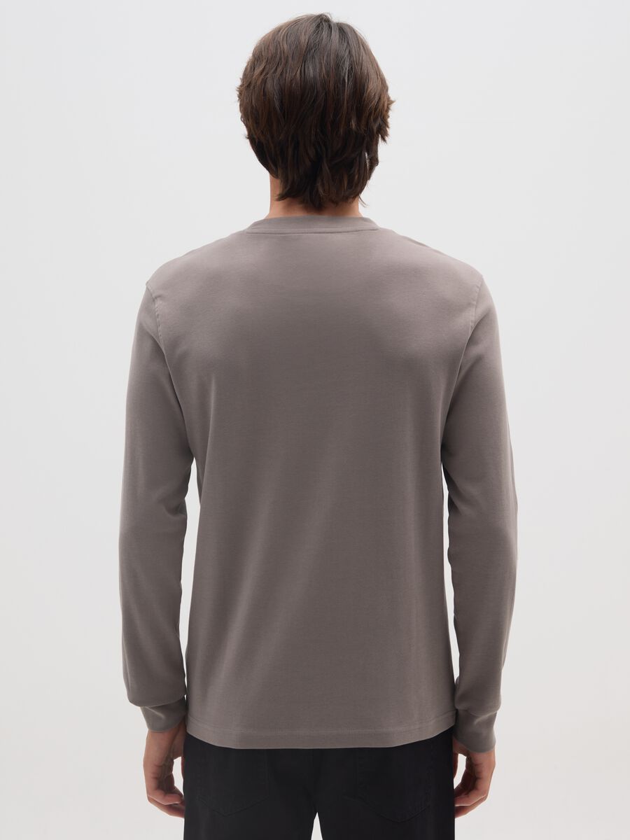 Maglia a maniche lunghe da ragazzo in puro cotone grigia _2