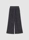 Girls' grey corduroy trousers with relaxed fit_0