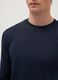 Regular Fit Long-Sleeve Stretch Cotton Blue T-shirt_3