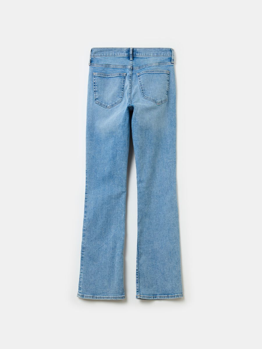 Flare-fit mini bootcut jeans with mid-rise waist_1