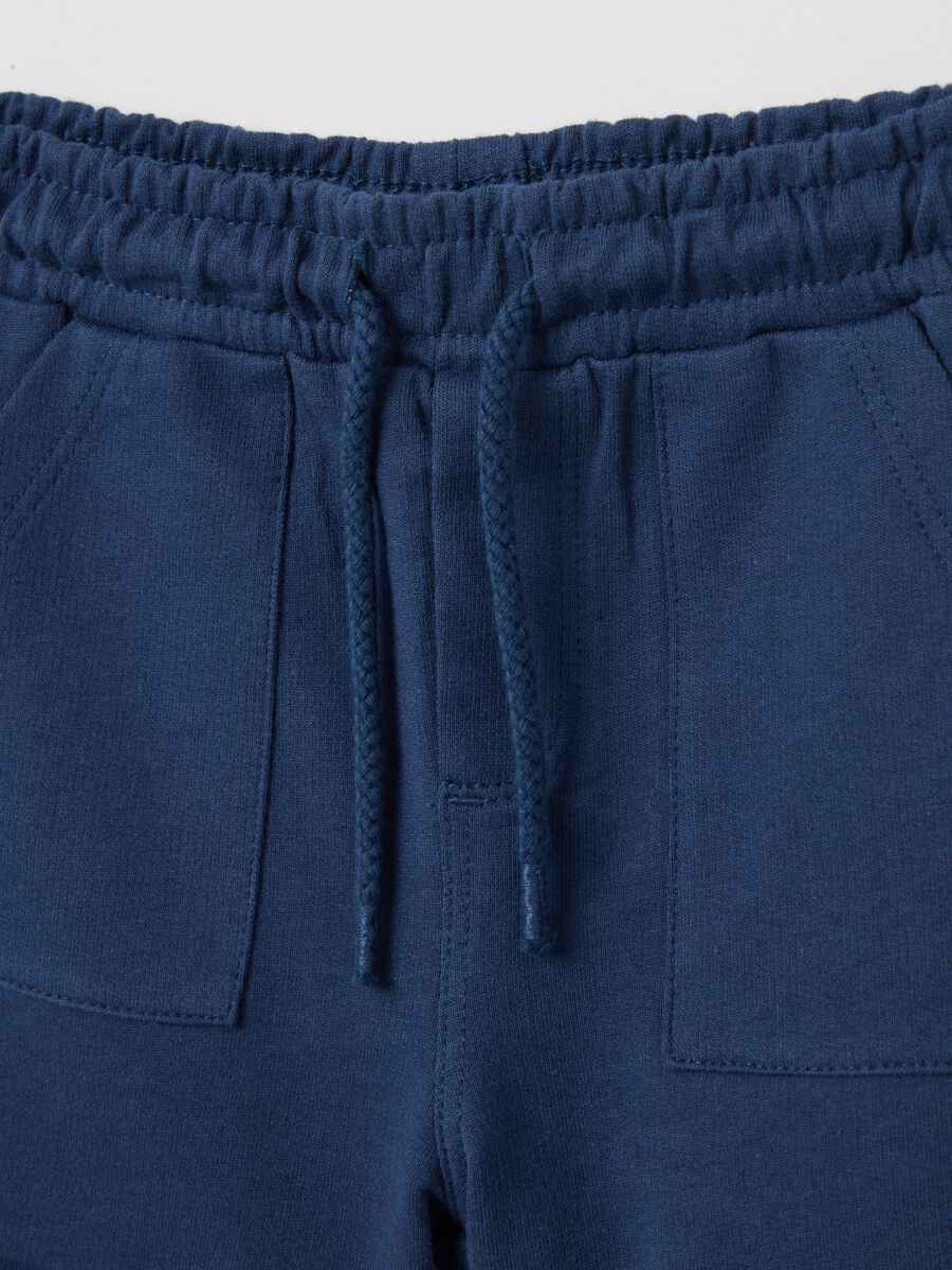 Bermuda shorts in French terry with drawstring_3