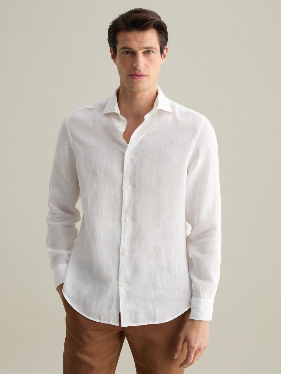 Regular-fit shirt in linen_0