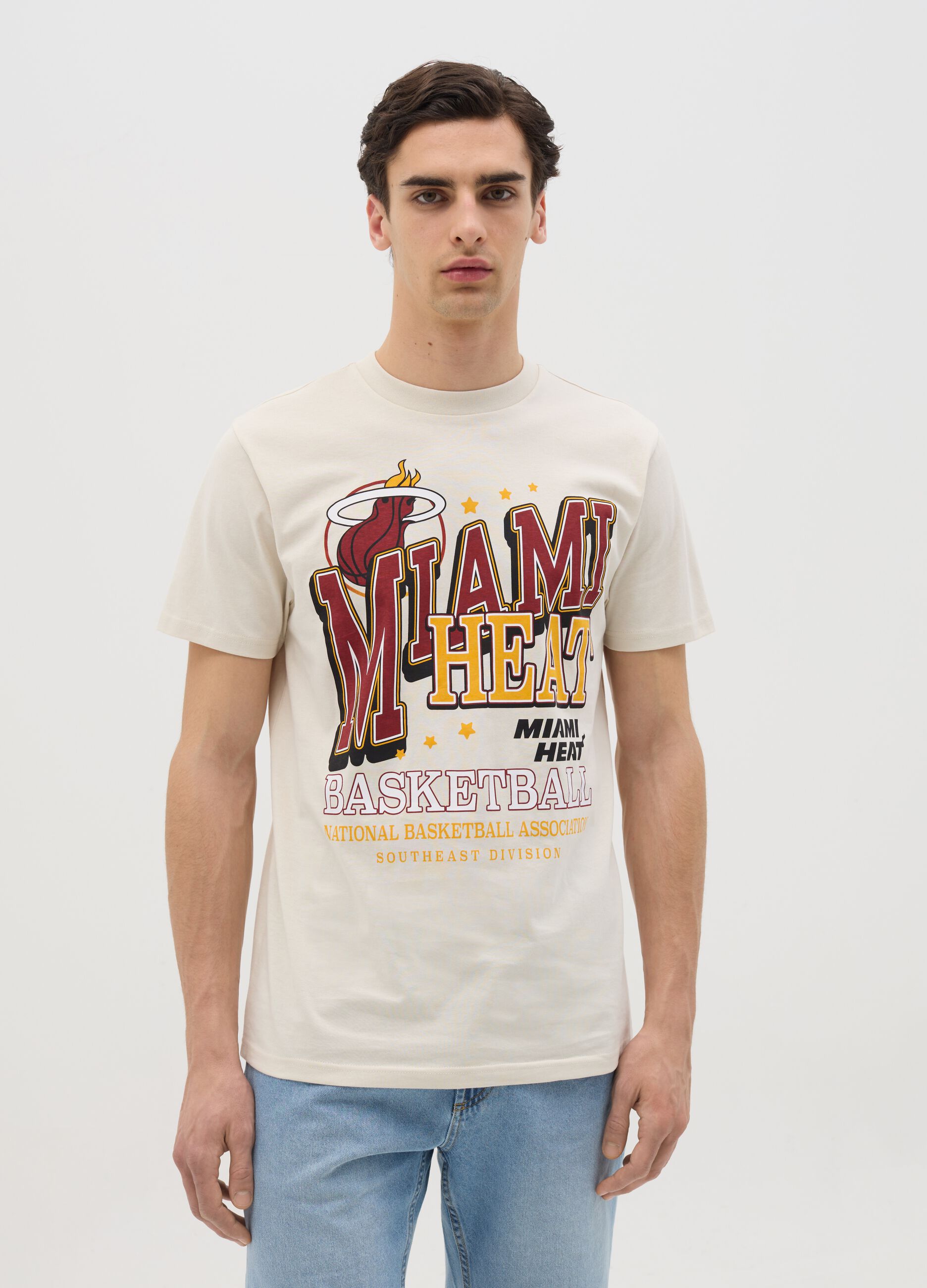 Cotton T-shirt with NBA Miami Heat print