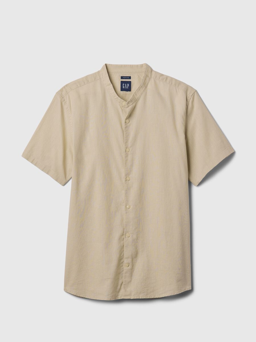Short-sleeved shirt with Mandarin collar_3