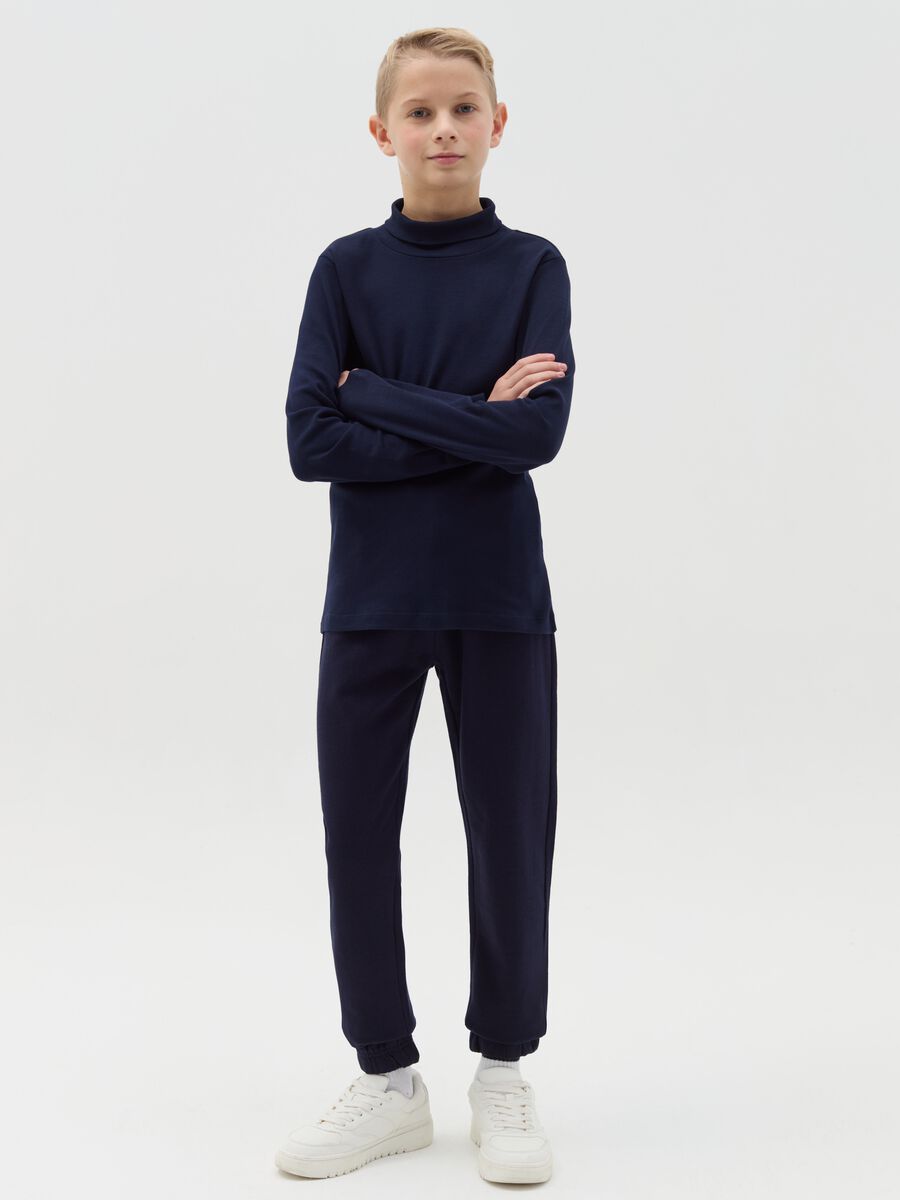 Joggers in felpa con coulisse_1