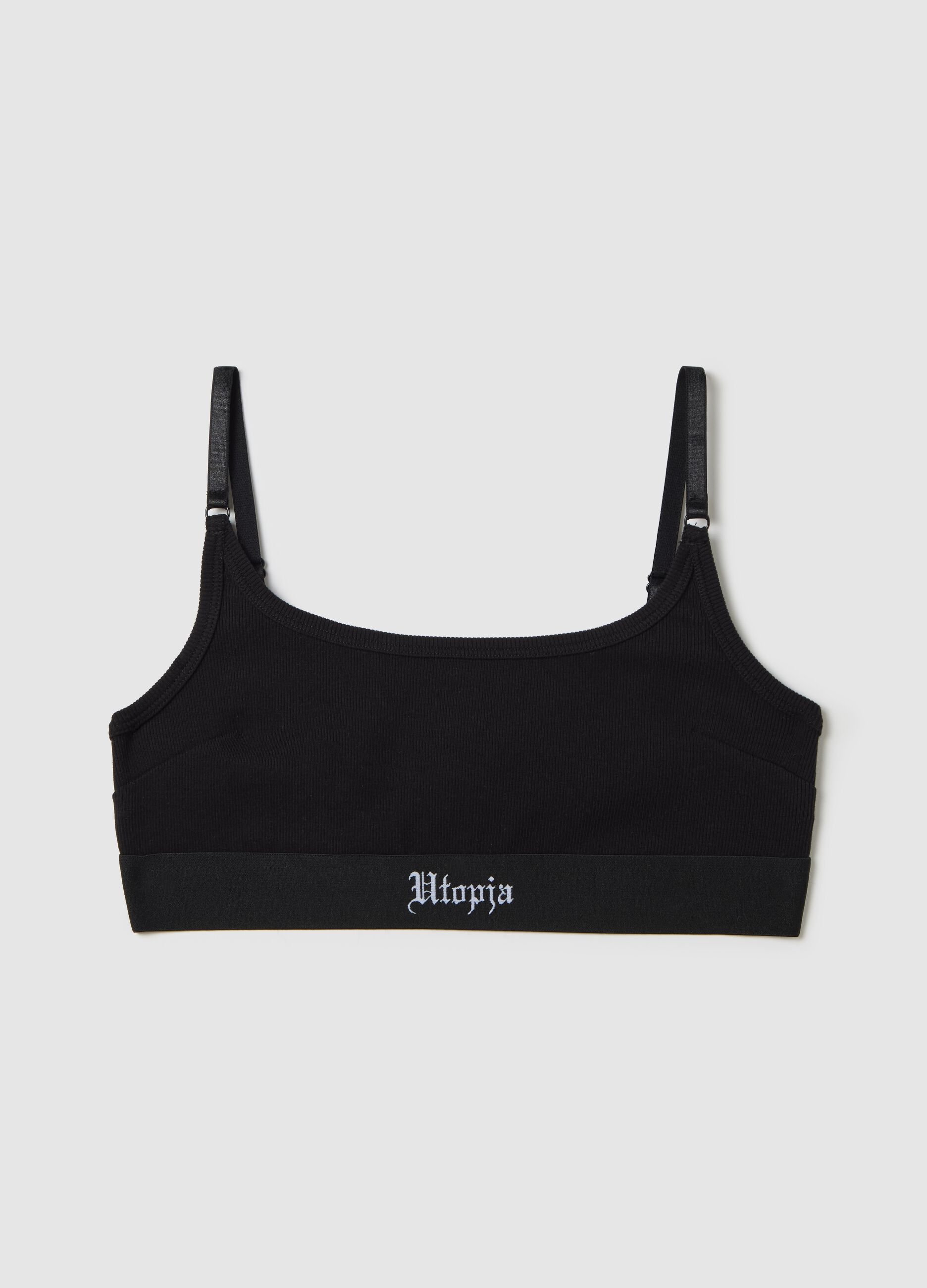 Scoop Bralette Black