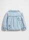 Baby girl's light blue pure cotton denim jacket with embroidery_2