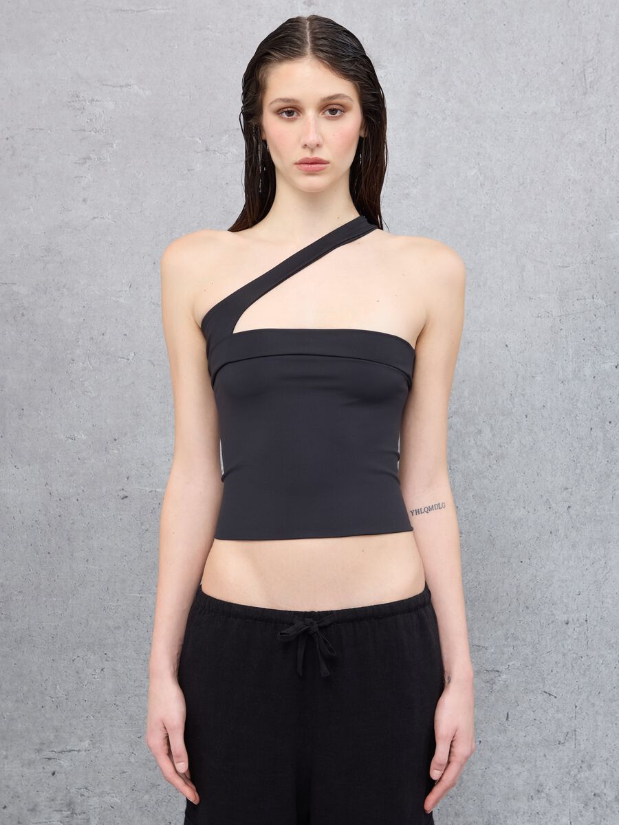 Asymmetrical Adjustable Black Top_0