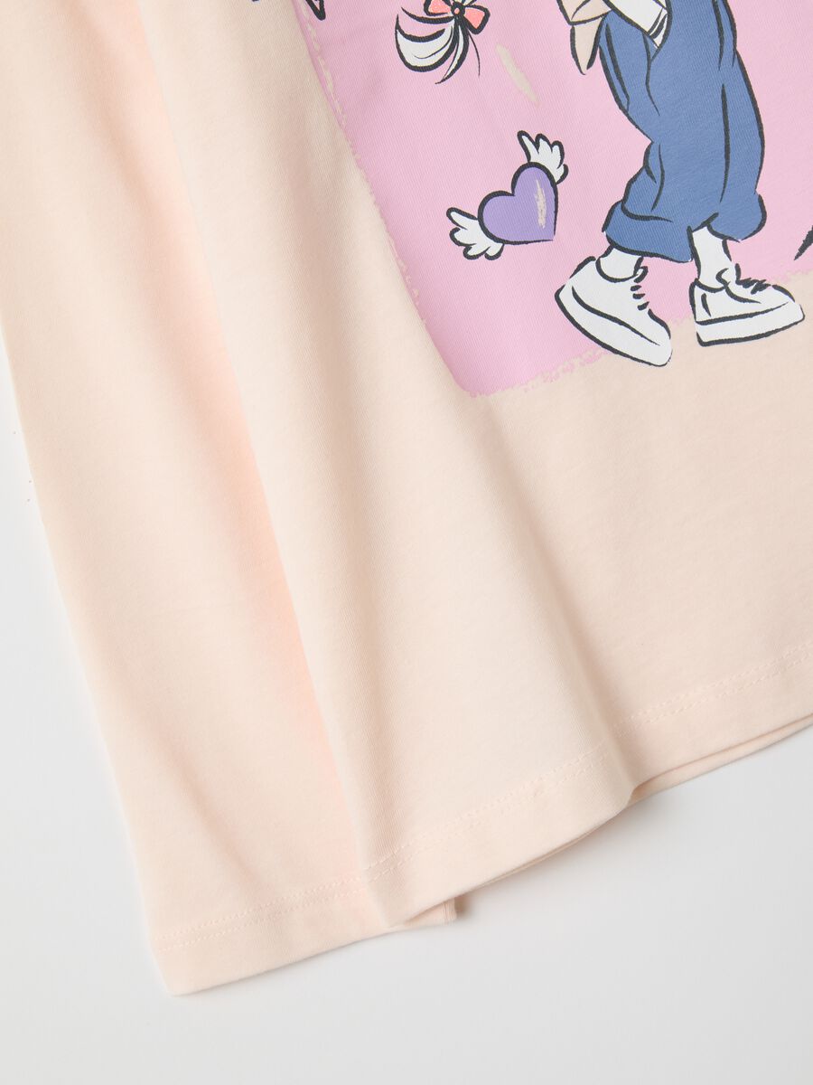 Girls' regular fit pink pure cotton top with print_2