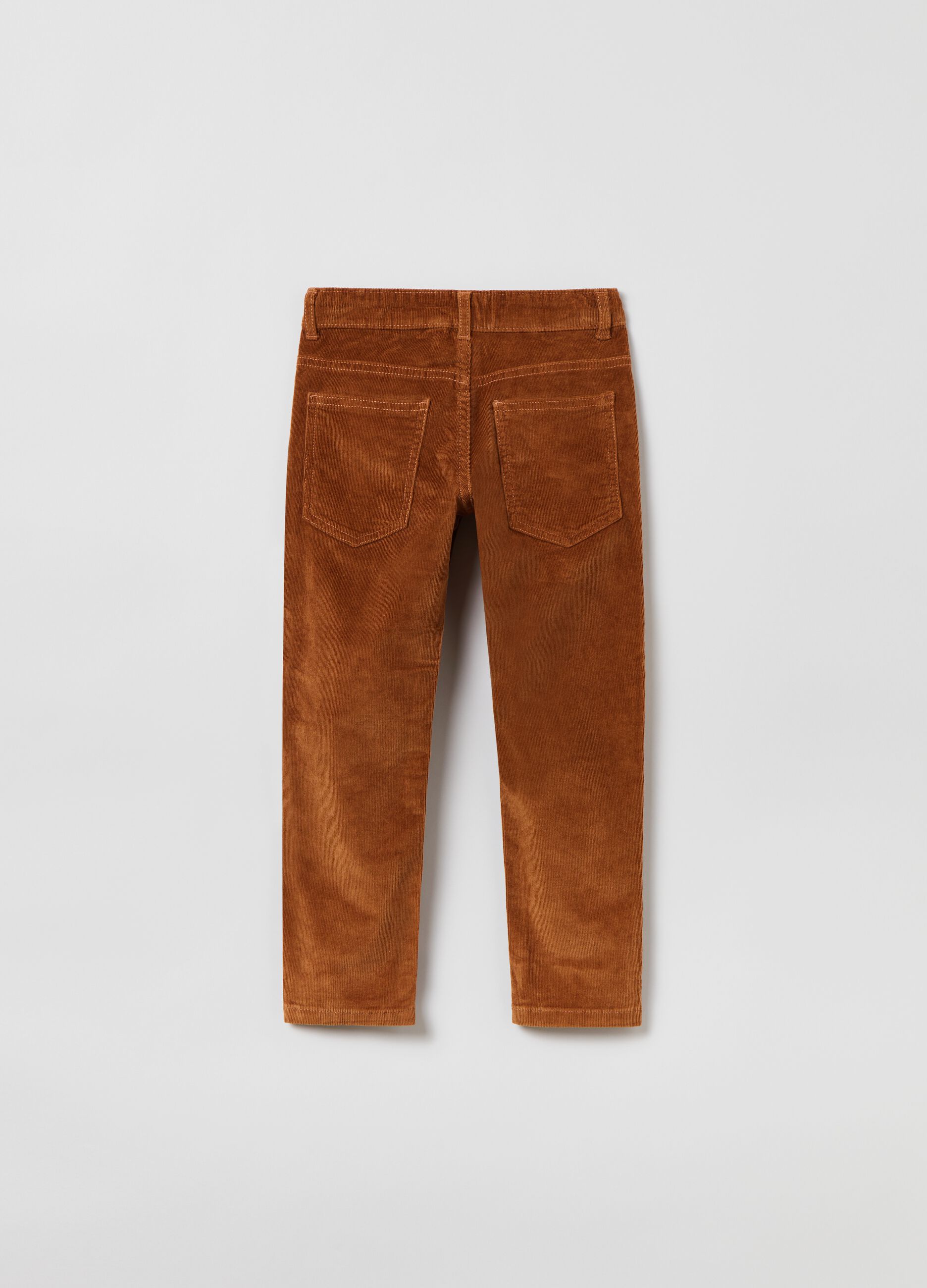 Corduroy trousers with five pockets