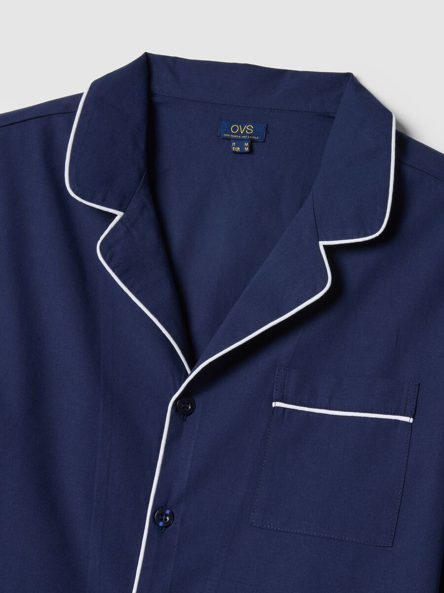 Blue Pure Cotton Regular Fit Pyjamas_5