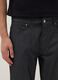 Pantaloni in cotone elasticizzato nero regular fit con cinque tasche_3