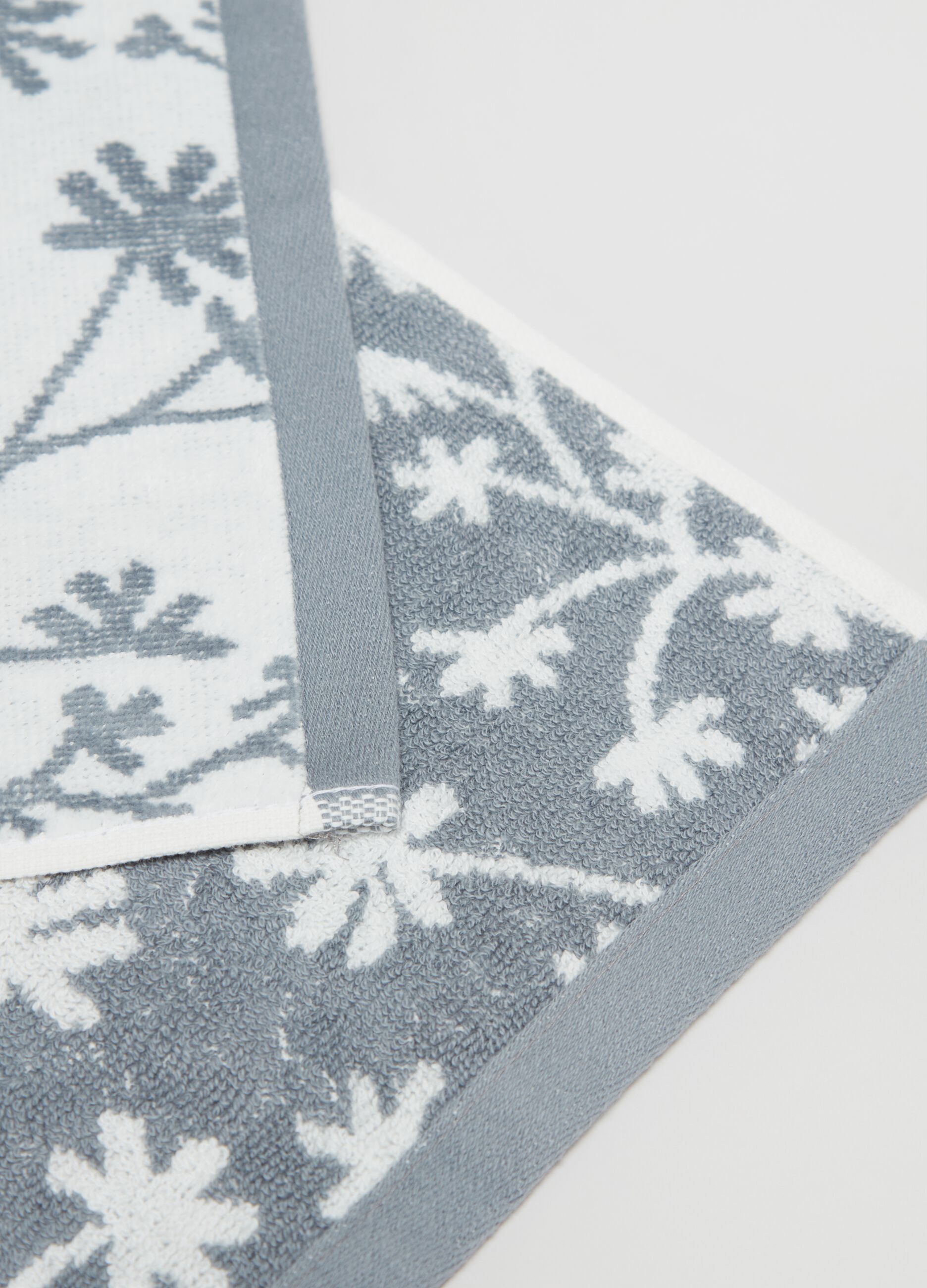 Asciugamano ospite 30x50 ramage grigio chiaro velour_2
