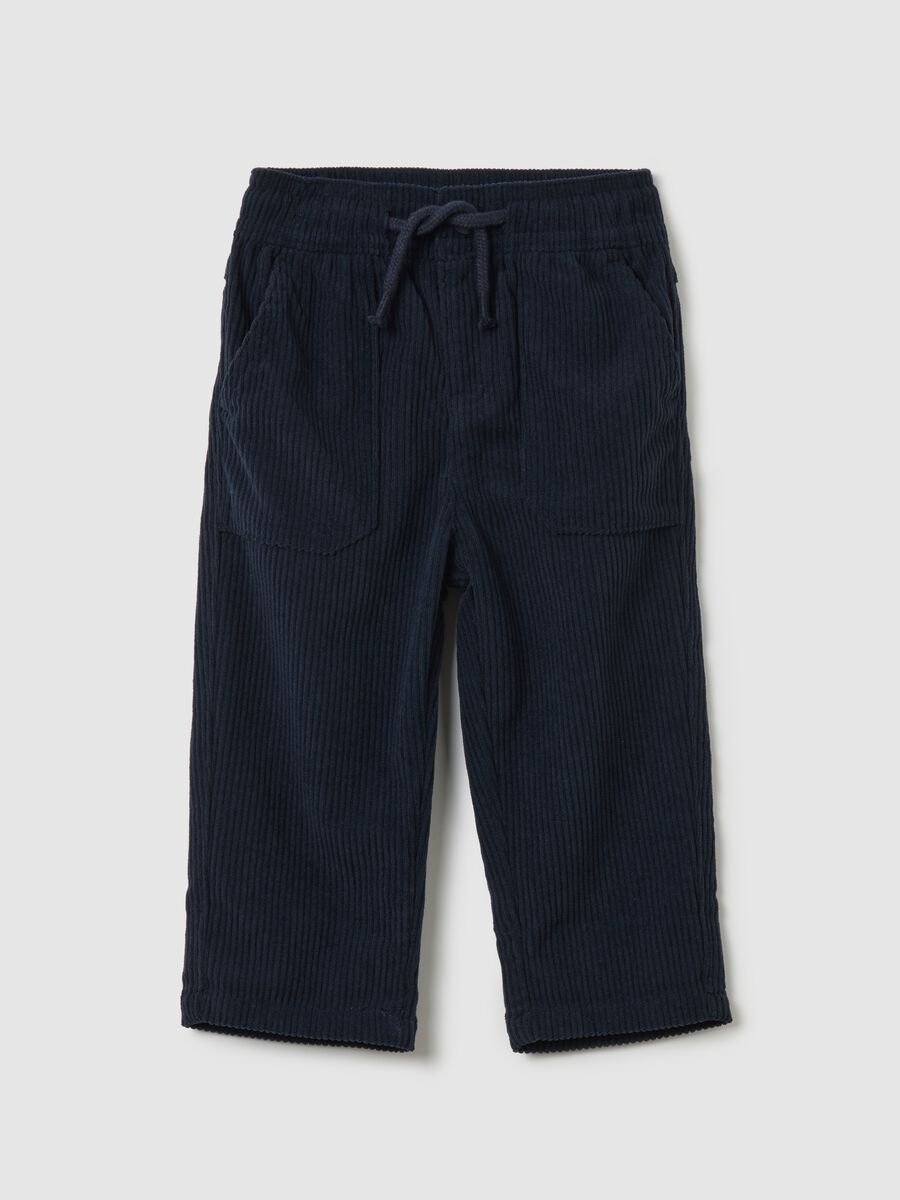 Infant Blue Regular Fit Trousers_0