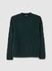 Regular fit green jumper with jacquard pattern_4