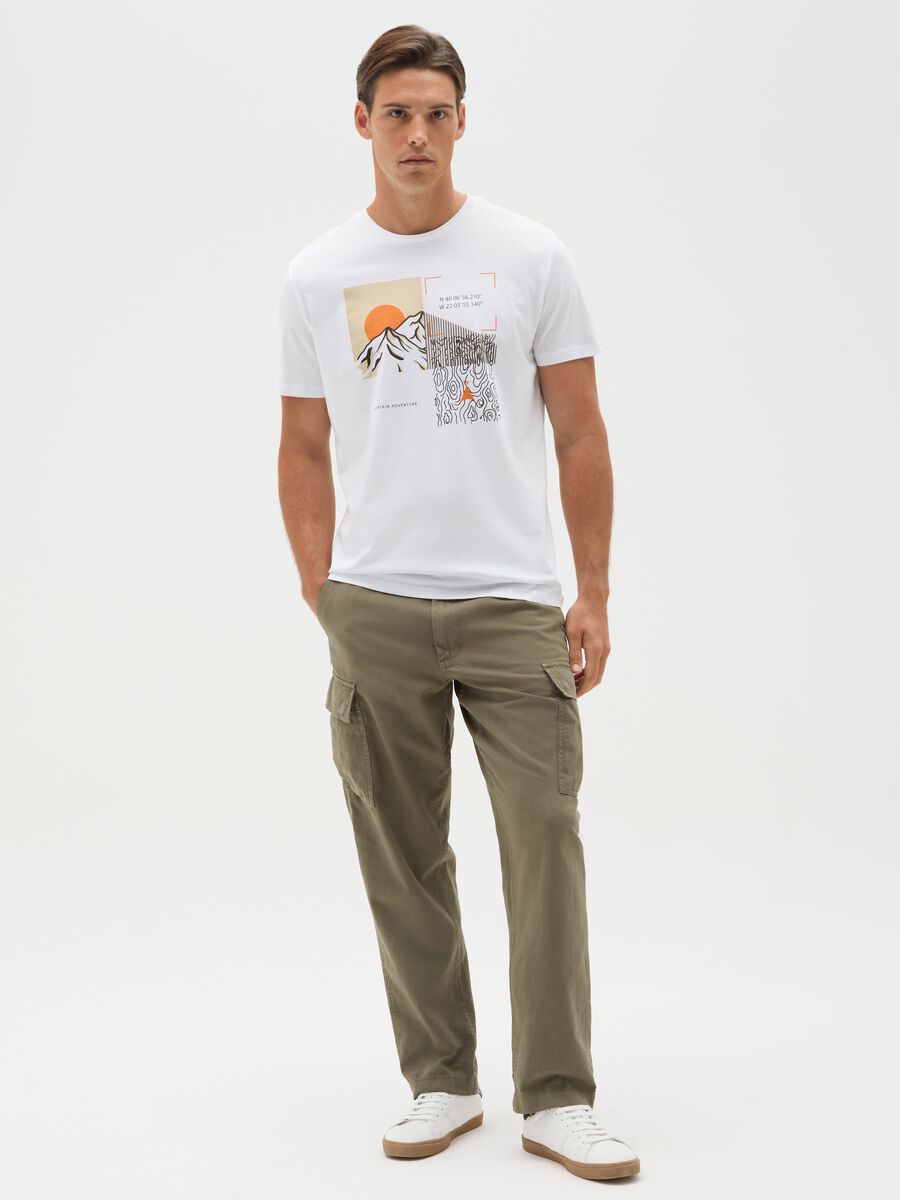 Men's Regular Fit White Pure Cotton T-shirt_1
