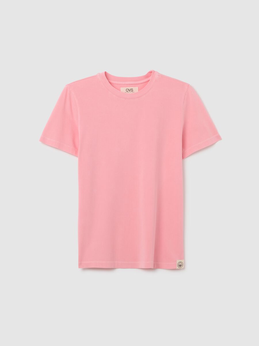 Women’s pink regular-fit T-shirt in 100% cotton_4