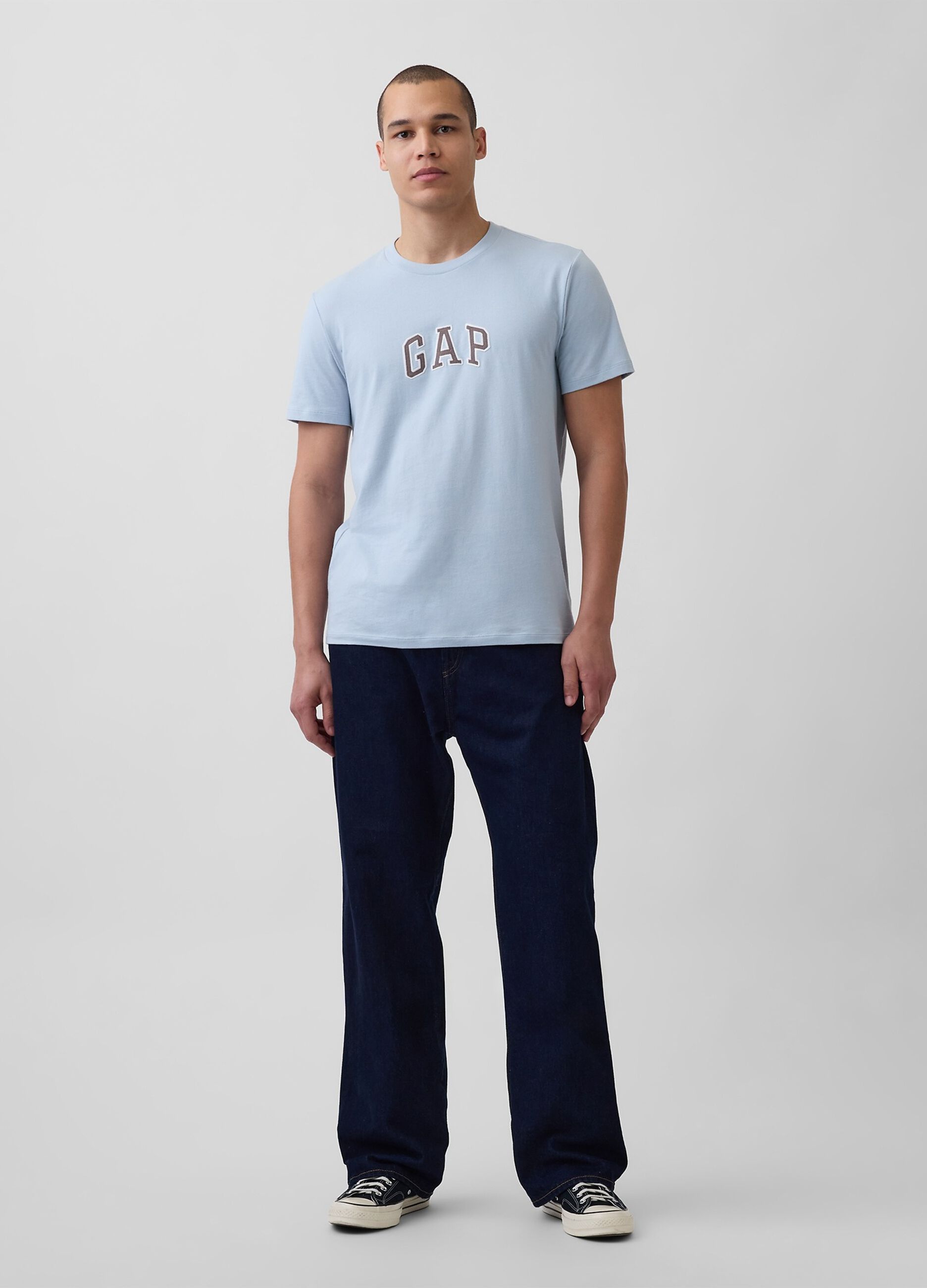 Pure cotton short-sleeve logo T-shirt