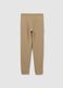 Boys' regular fit beige cotton joggers_4