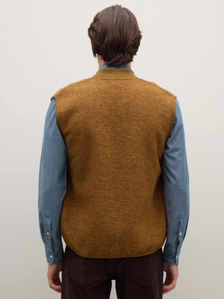 Brown Wool-Blend Gilet_2