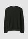 Green pure cotton crew-neck jumper, regular fit_4
