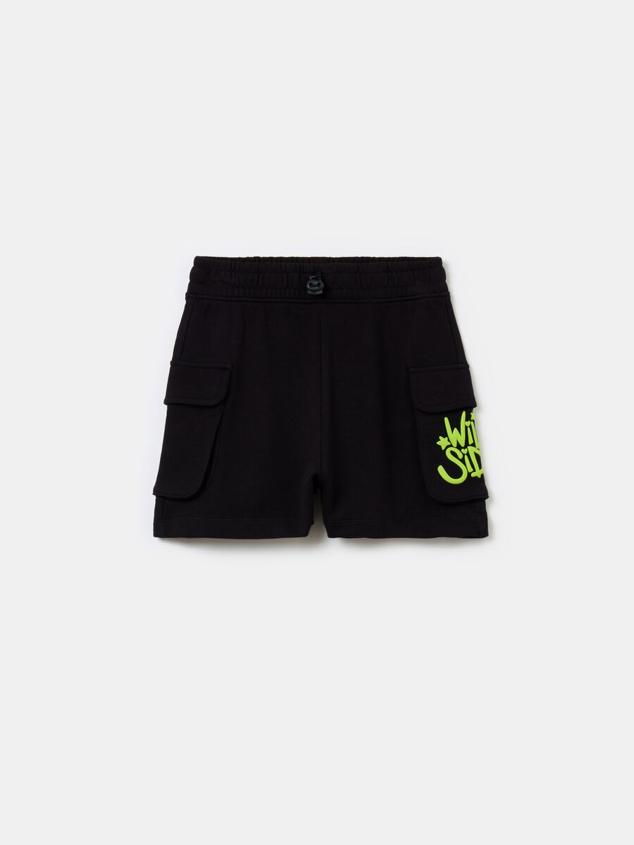 Shorts with drawstring and pockets_0