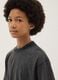 T-shirt in puro cotone grigia da ragazza oversize fit_2