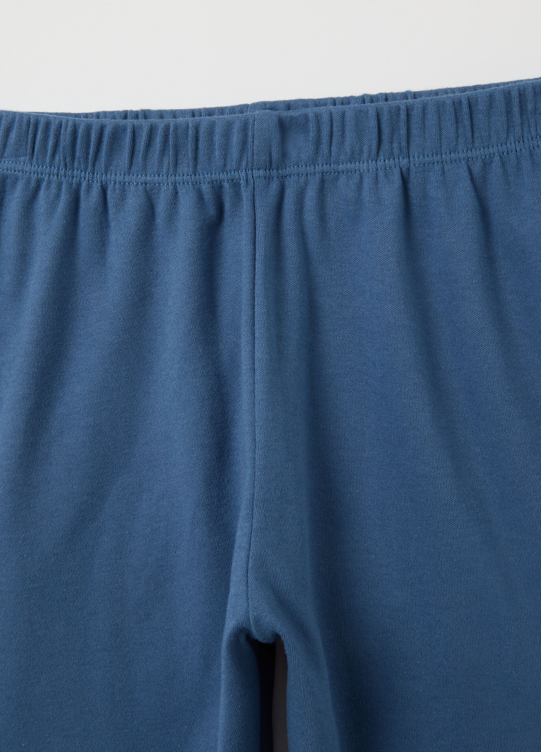 Children's pyjamas in pure blue cotton
