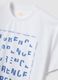 White pure cotton T-shirt with print, regular fit_5