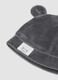 Grey Mickey Mouse baby set with hat and plush-effect booties_1