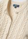 Cardigan beige in puro cotone a trecce regular fit_1