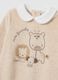 Beige Cotton Blend Baby Onesie_3