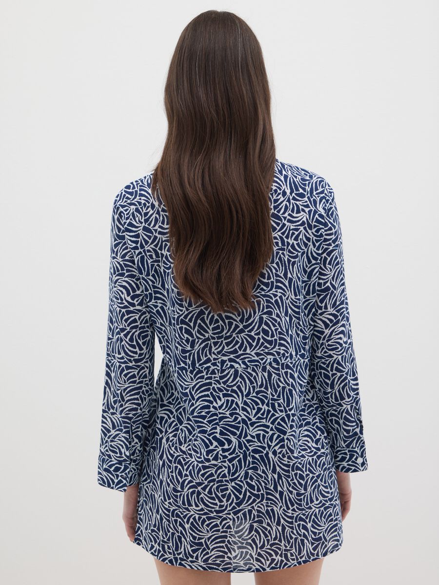Women's multicolour shirt dress in pure cotton_2