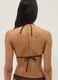 Brown triangle bikini top in stretch fabric_2