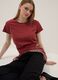 Red pure cotton short-sleeve T-shirt, regular fit_0